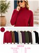 Feingestrickter Rollkragenpullover, mittlere Größe