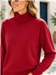Feingestrickter Rollkragenpullover, mittlere Größe
