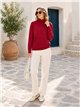 Feingestrickter Rollkragenpullover, mittlere Größe