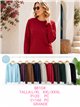 Rundhals-Strickpullover in Übergröße