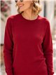 Rundhals-Strickpullover in Übergröße