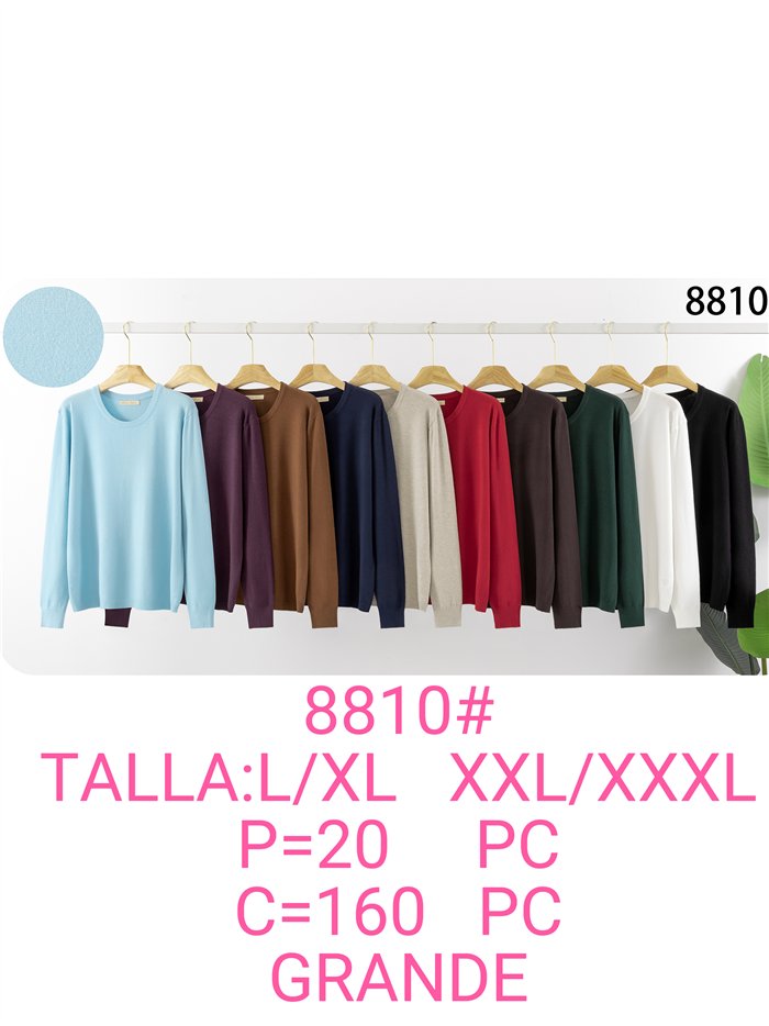 Rundhals-Strickpullover in Übergröße