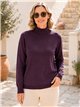 Suéter de gola alta plus size