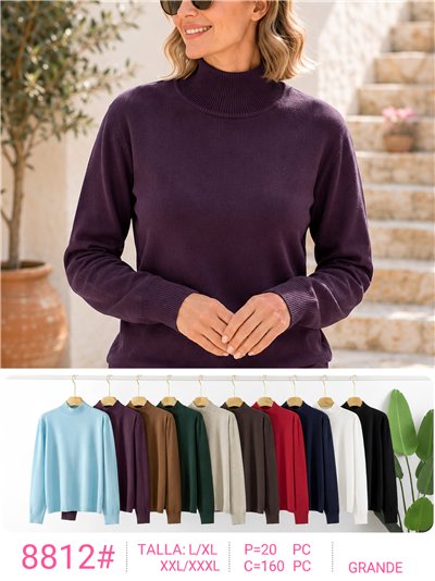 Strickpullover mit Rollkragen in Übergröße 2