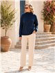 pull en maille à col roulé grande taille