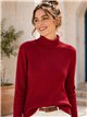 Ribbed roll neck sweater