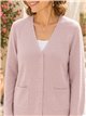 Chaqueta de punto relieve con bolsillo talla grande