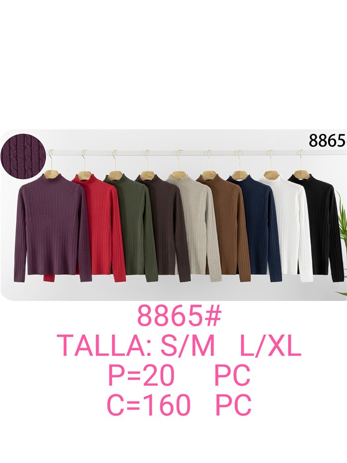 pull à col roulé en maille torsadée