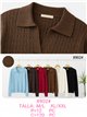 Jersey de punto trenzado cuello polo