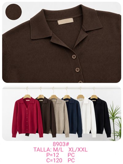 Chaqueta de punto cuello polo 2