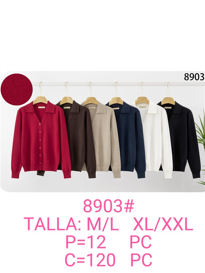 Chaqueta de punto cuello polo