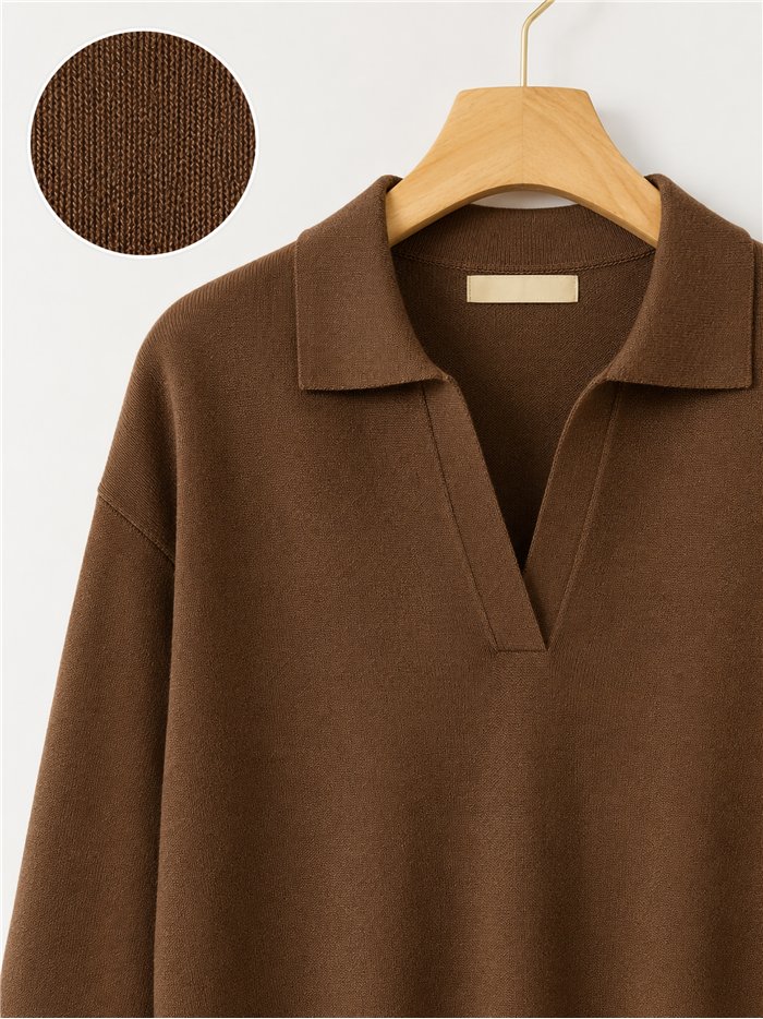 Jersey de punto cuello polo