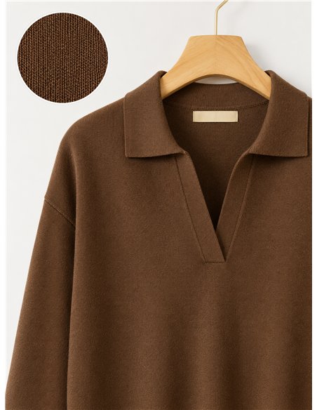 Jersey de punto cuello polo