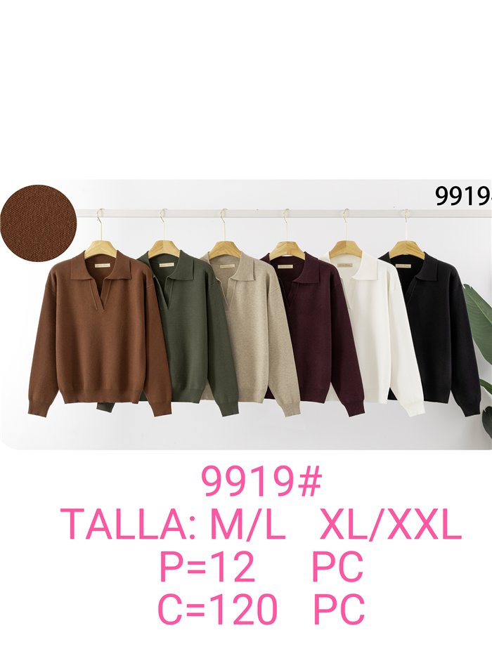 Jersey de punto cuello polo
