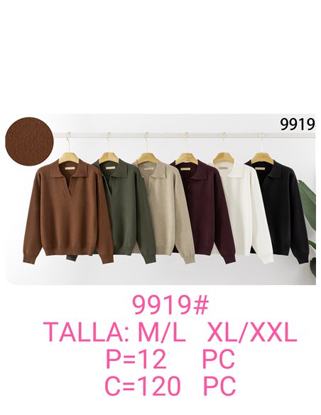 Jersey de punto cuello polo