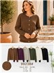 Zopfstrickjacke mit Knöpfen