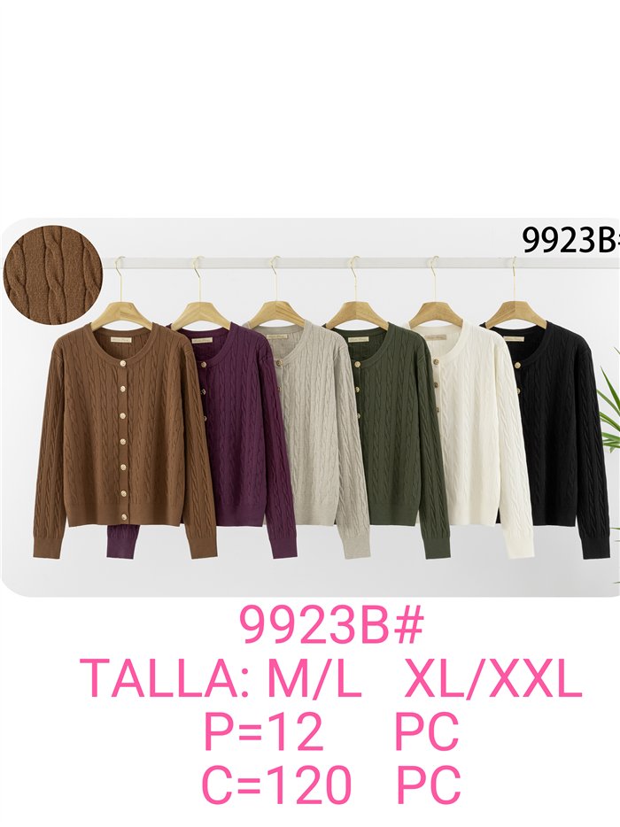 Zopfstrickjacke mit Knöpfen