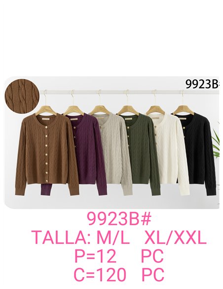 Zopfstrickjacke mit Knöpfen