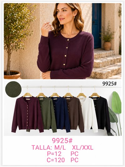 Chaqueta de punto con botones dorados 2