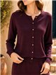 Conjunto chaqueta de botones dorados y pantalón wide leg