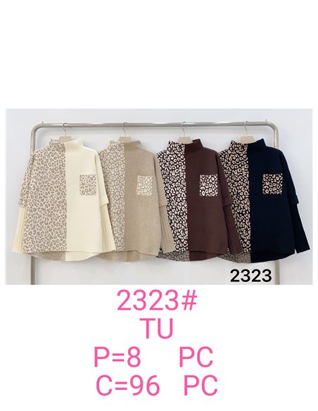 Jersey amplio combinado animal print
