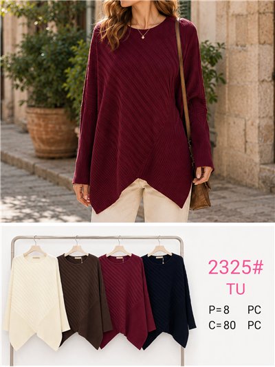 Asymmetrisch geripptes Oversize-Trikot 2