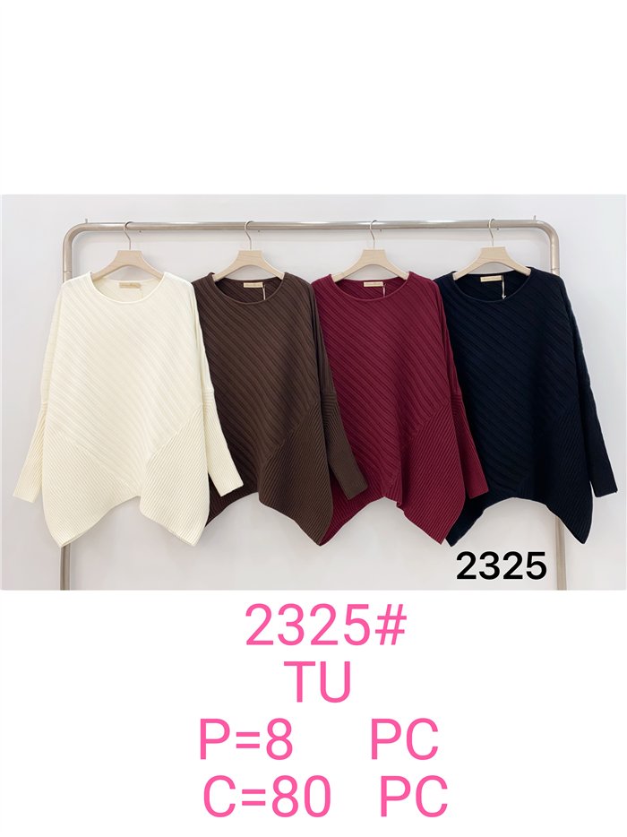 Asymmetrisch geripptes Oversize-Trikot