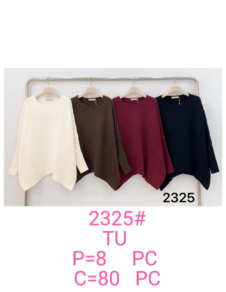 Asymmetrisch geripptes Oversize-Trikot