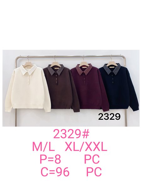 Jersey cuello polo con cuello trenzado contraste