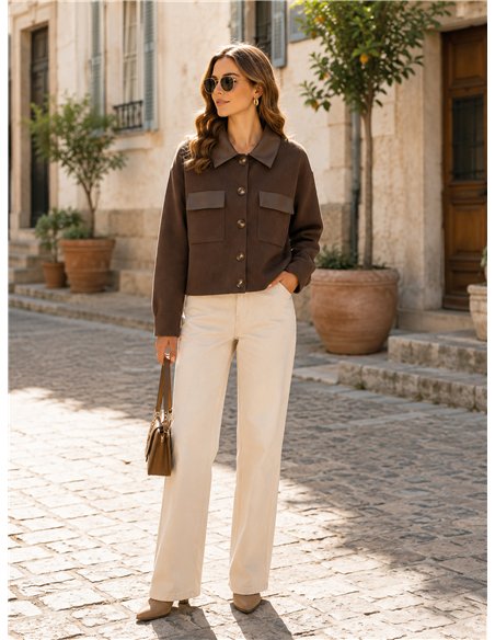 Chaqueta de punto con bolsillos