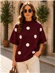 pull à pois oversize