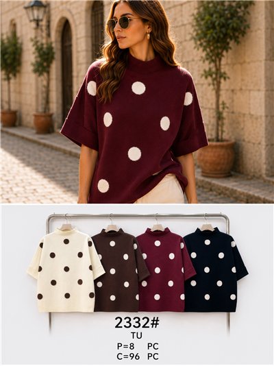 Suéter oversized de bolinhas 2