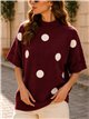 pull à pois oversize