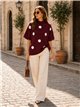 pull à pois oversize
