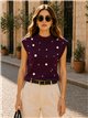 Top de punto con tachas