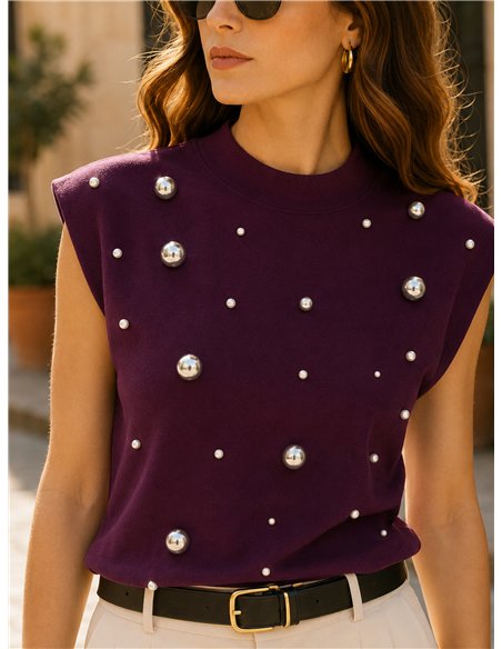 Top de punto con tachas