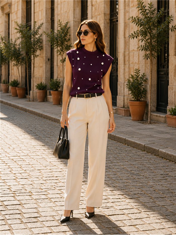 Top de punto con tachas