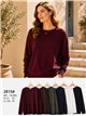 suéter básico de gola redonda oversized