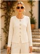 Cardigan con bottoni gioiello