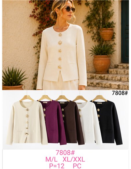 Cardigan con bottoni gioiello