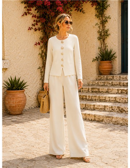 Cardigan con bottoni gioiello