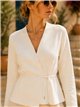 Cardigan avvolgente con cintura