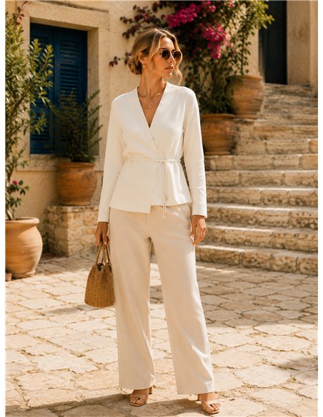 Cardigan avvolgente con cintura
