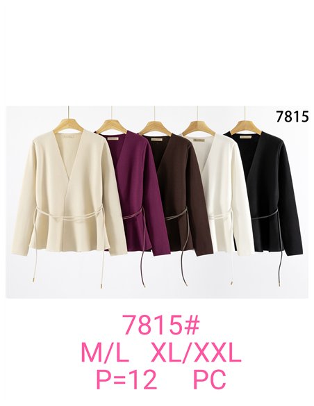 Cardigan avvolgente con cintura