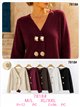 Cardigan croisé à boutons bijoux