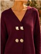 Cardigan croisé à boutons bijoux