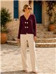 Cardigan croisé à boutons bijoux