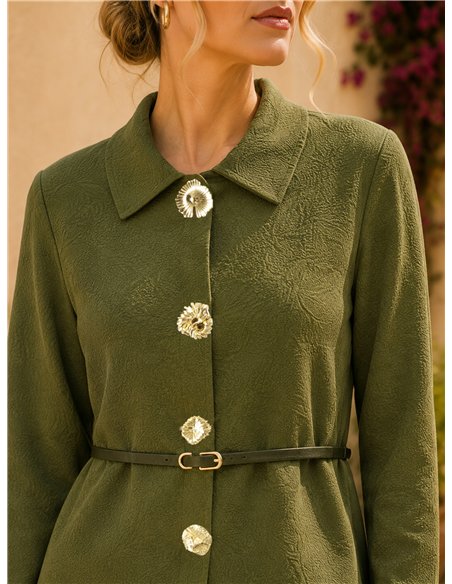 Ensemble veste en maille et pantalon large avec ceinture