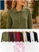 Jersey cuello polo con botones dorados