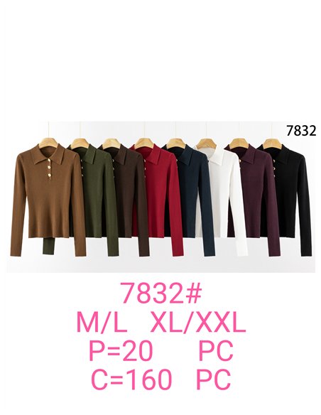 Pull à col roulé en maille côtelée avec boutons dorés